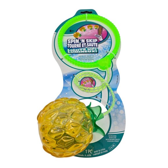 🎀 Spin 'N Skip It Pineapple Light Up Kids Exercise Toy NEW - Picture 1 of 9